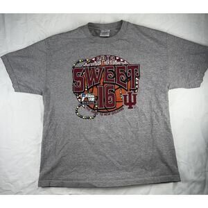 Indiana Hoosiers 2012 Sweet 16 NCAA BASKETBALL NEW ORLEANS T-Shirt Gray Size XL